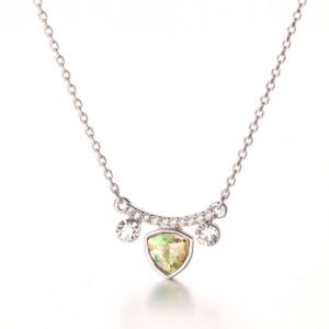 geometric triangle block crystal clavicle chain women's short necklace