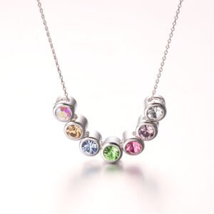 colourful crystal necklace for women, collarbone chain