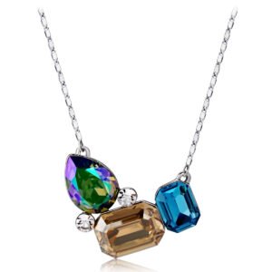 heavenly light crystal necklace for women, pure tin alloy choker
