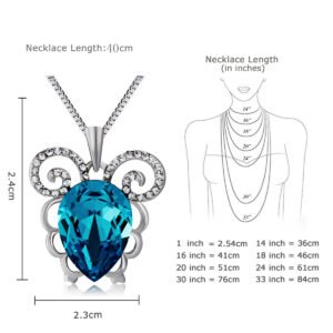 Butterfly crystal necklace for women with full diamond animal pendant collarbone chain butterfly crystal necklace for women with full diamond animal pendant collarbone chain