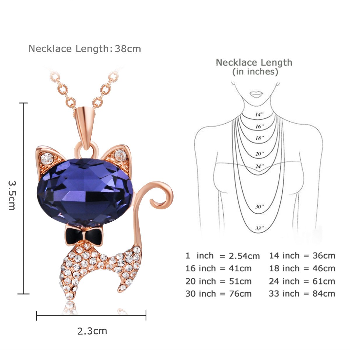 cat crystal necklace for women fashionable cat pendant choker cat crystal necklace for women fashionable cat pendant choker