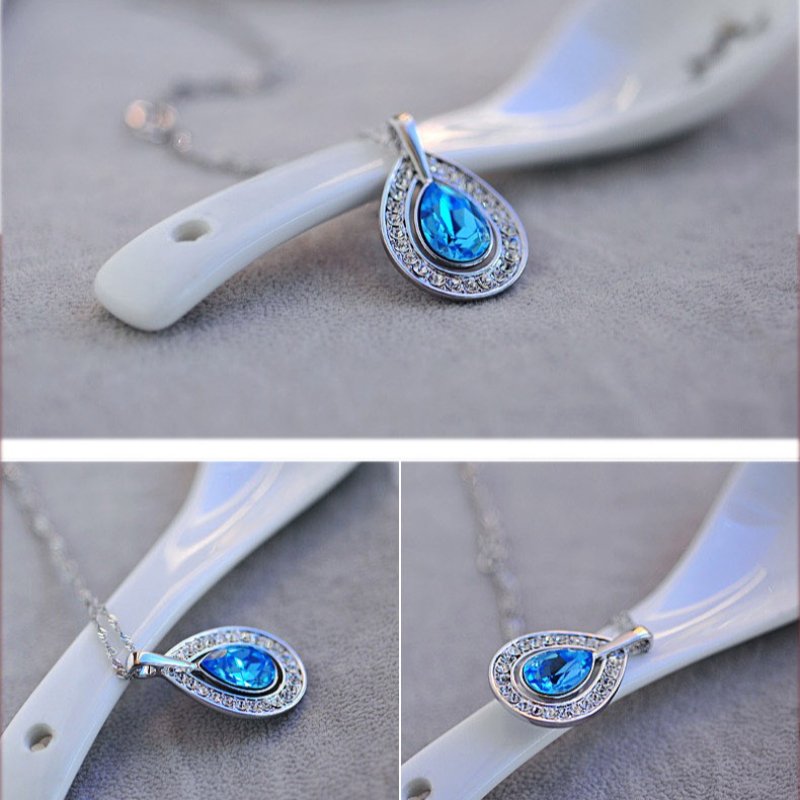 teardrop pendant necklace crystal necklace teardrop pendant necklace crystal necklace