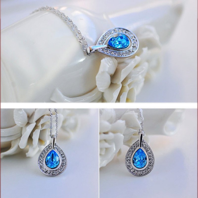 teardrop pendant necklace crystal necklace teardrop pendant necklace crystal necklace