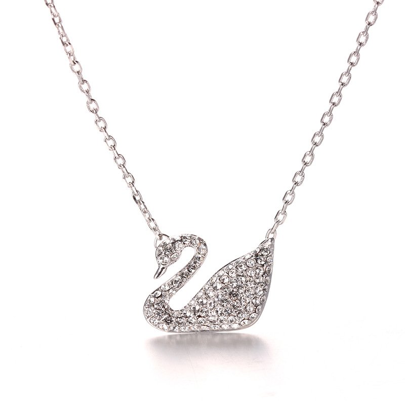 swan crystal necklace pendant choker swan crystal necklace pendant choker