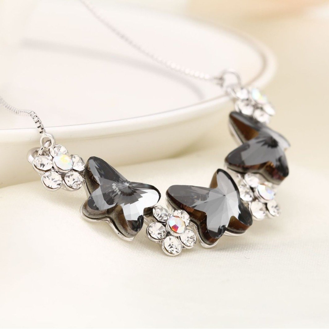 butterfly crystal necklace austrian crystal necklace butterfly crystal necklace austrian crystal necklace