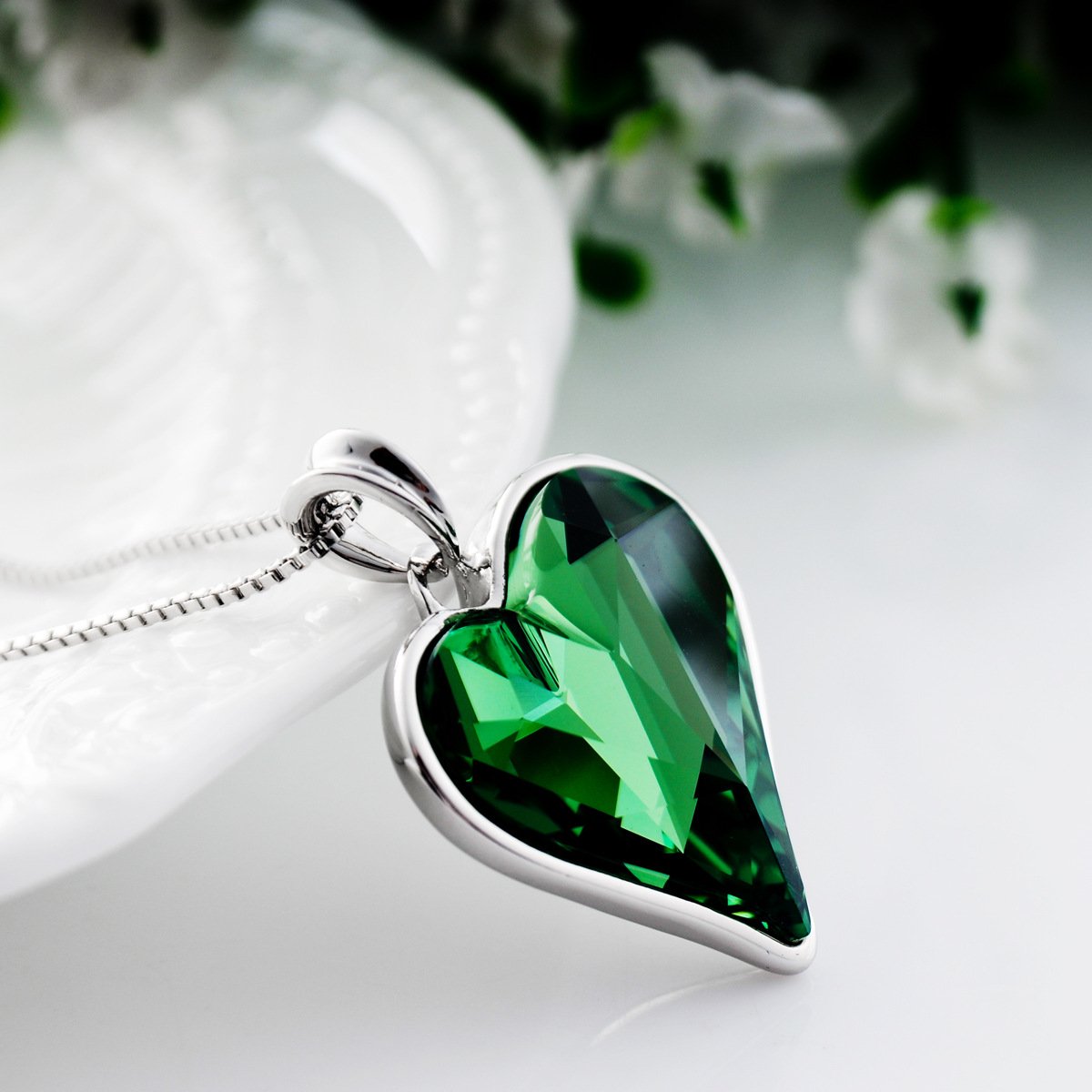 loving heart crystal necklace for women with austrian crystal collarbone chain loving heart crystal necklace for women with austrian crystal collarbone chain