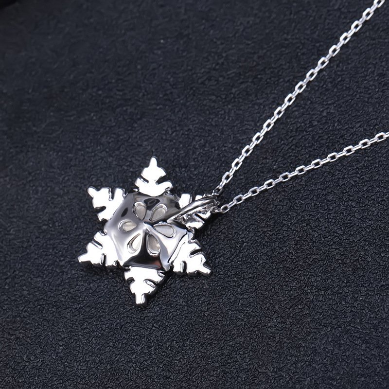 snowflake crystal pendant necklace for women, fully studded snowflake necklace snowflake crystal pendant necklace for women, fully studded snowflake necklace