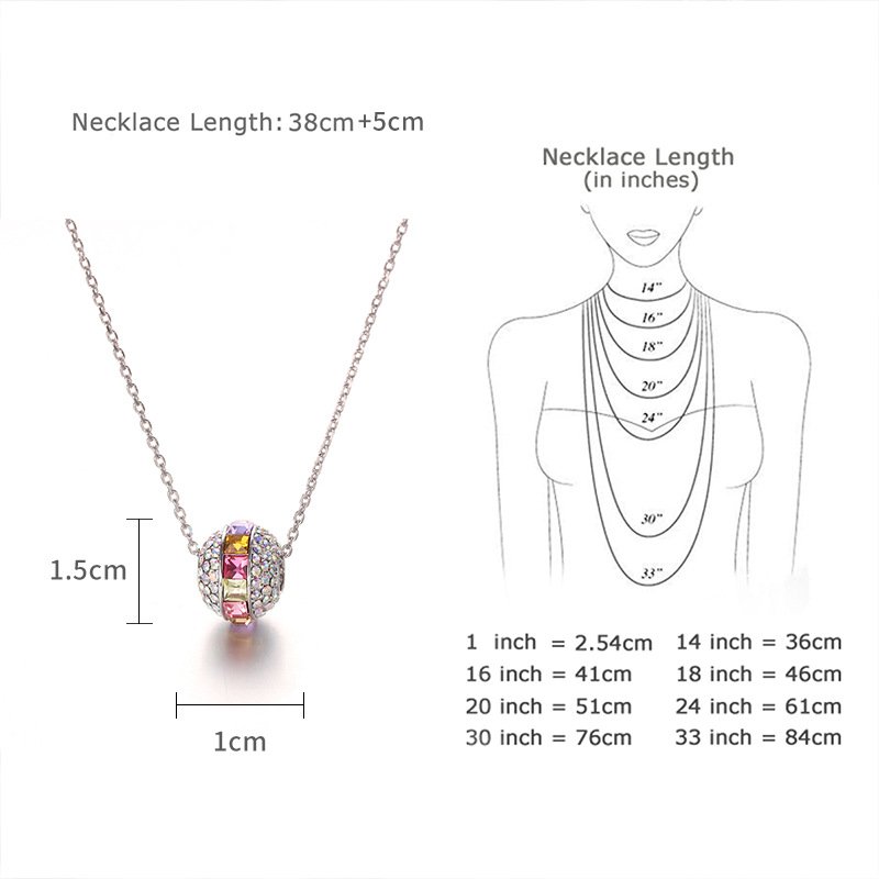 Full diamond crystal necklace for women with multicoloured Austrian crystal pendant full diamond crystal necklace for women with multicoloured austrian crystal pendant