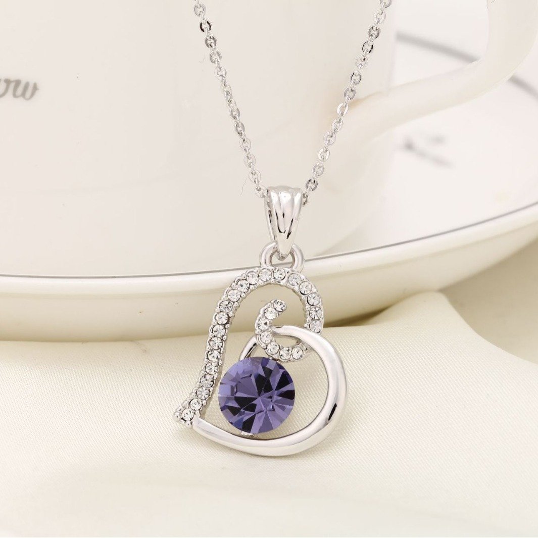 single minded hollow crystal pendant heart necklace single minded hollow crystal pendant heart necklace