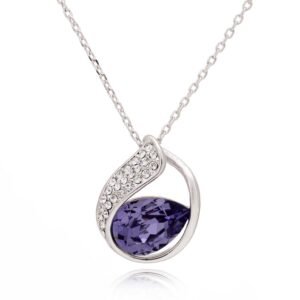 geometric diamond studded clavicle chain for women, versatile austrian crystal pendant necklace, fashionable jewellery