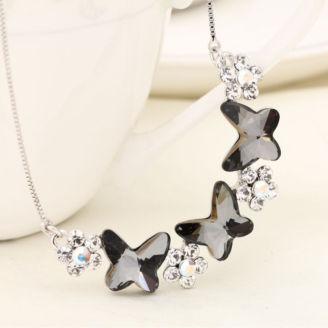 butterfly crystal necklace austrian crystal necklace butterfly crystal necklace austrian crystal necklace