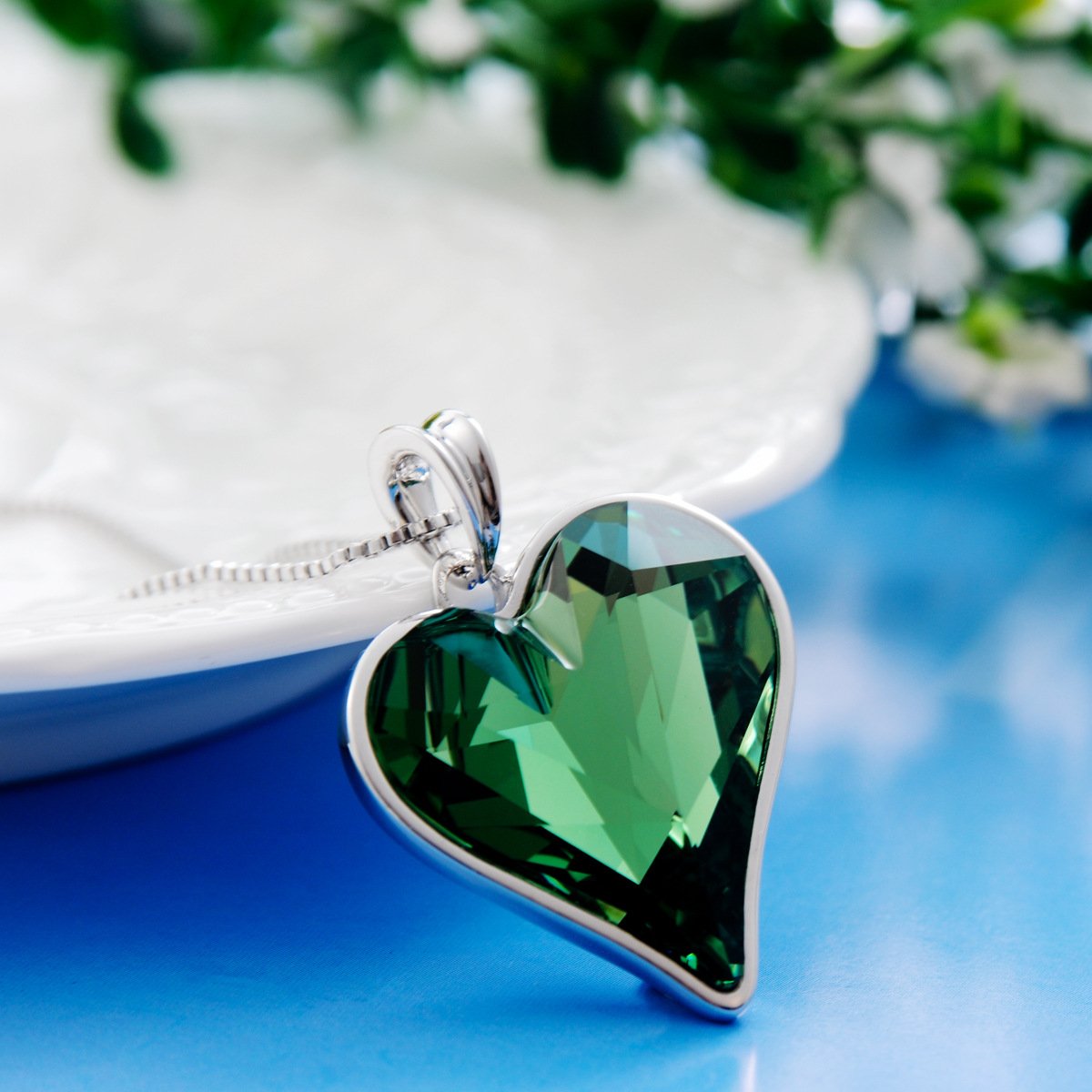 loving heart crystal necklace for women with austrian crystal collarbone chain loving heart crystal necklace for women with austrian crystal collarbone chain