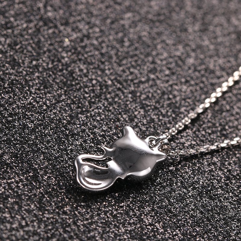 cat tail crystal necklace with micro pavé diamonds fashionable trendy animal pendant choker cat tail crystal necklace with micro pavé diamonds fashionable trendy animal pendant choker