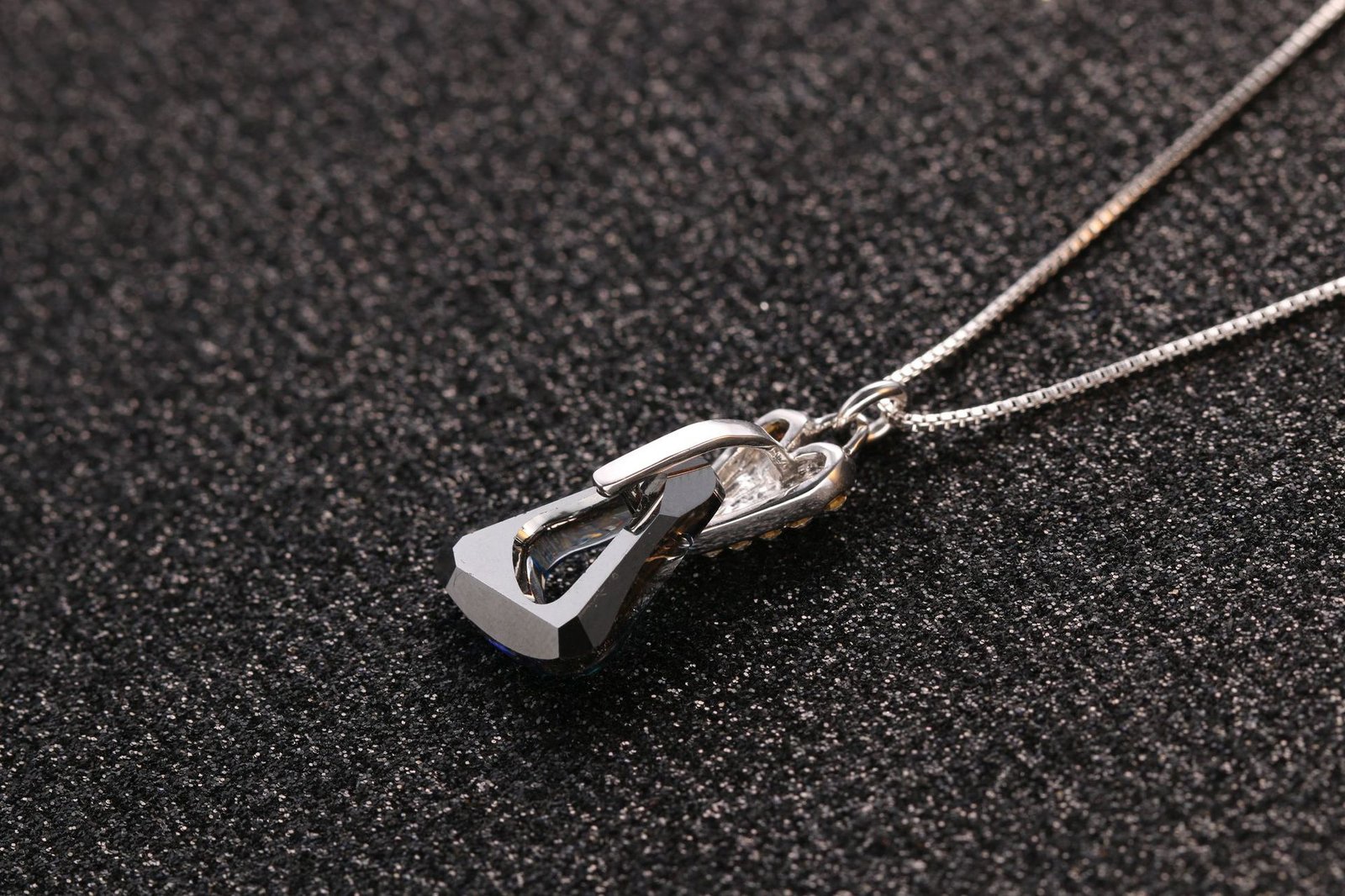 irregular hollow crystal necklace with geometric triangle pendant for women irregular hollow crystal necklace with geometric triangle pendant for women