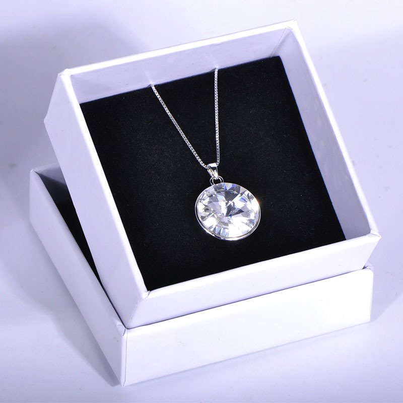 a diamond crystal necklace for women with austrian element crystal geometric round crystal pendant choker a diamond crystal necklace for women with austrian element crystal geometric round crystal pendant choker