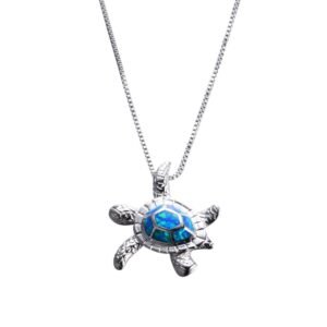 creative lively turtle pendant necklace for women