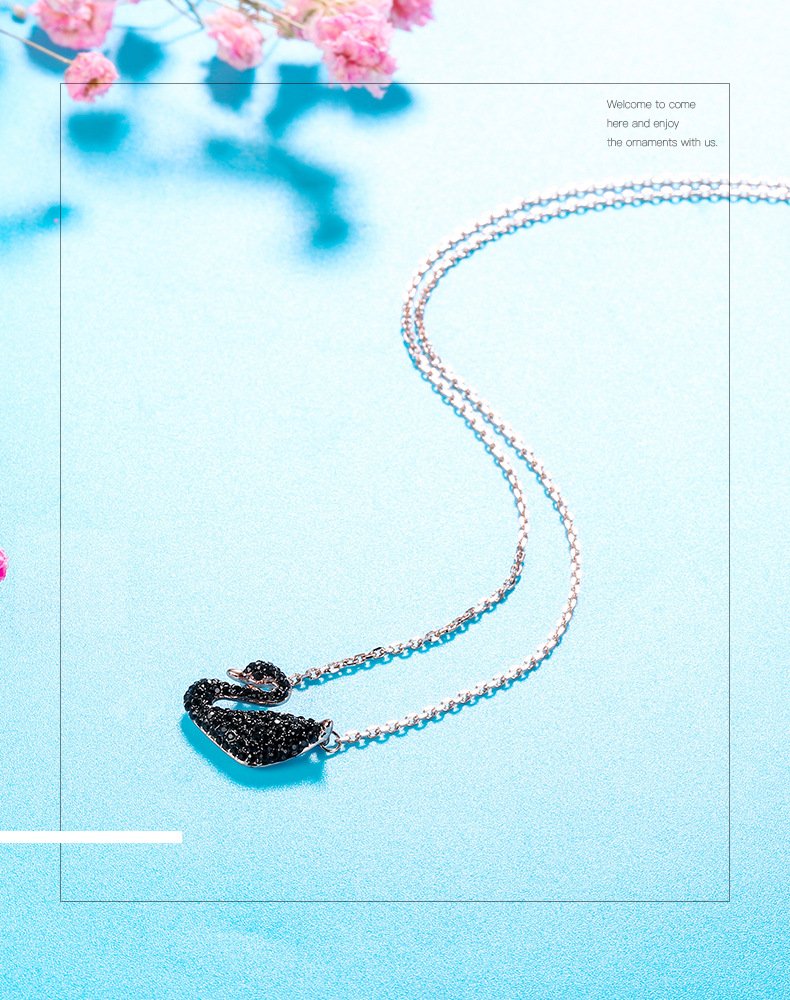 swan crystal necklace pendant choker swan crystal necklace pendant choker