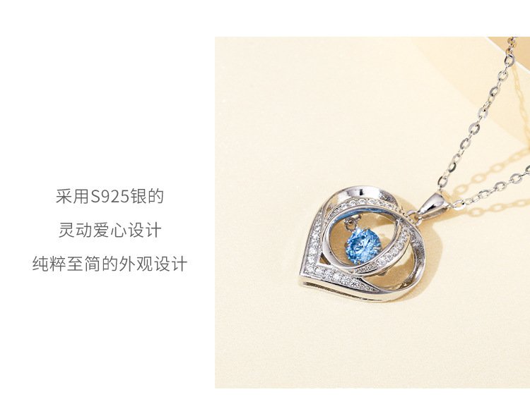 s925 sterling silver heartbeat necklace for women with hollow heart pendant s925 sterling silver heartbeat necklace for women with hollow heart pendant
