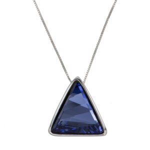 triangle crystal necklace for women, crystal pendant choker