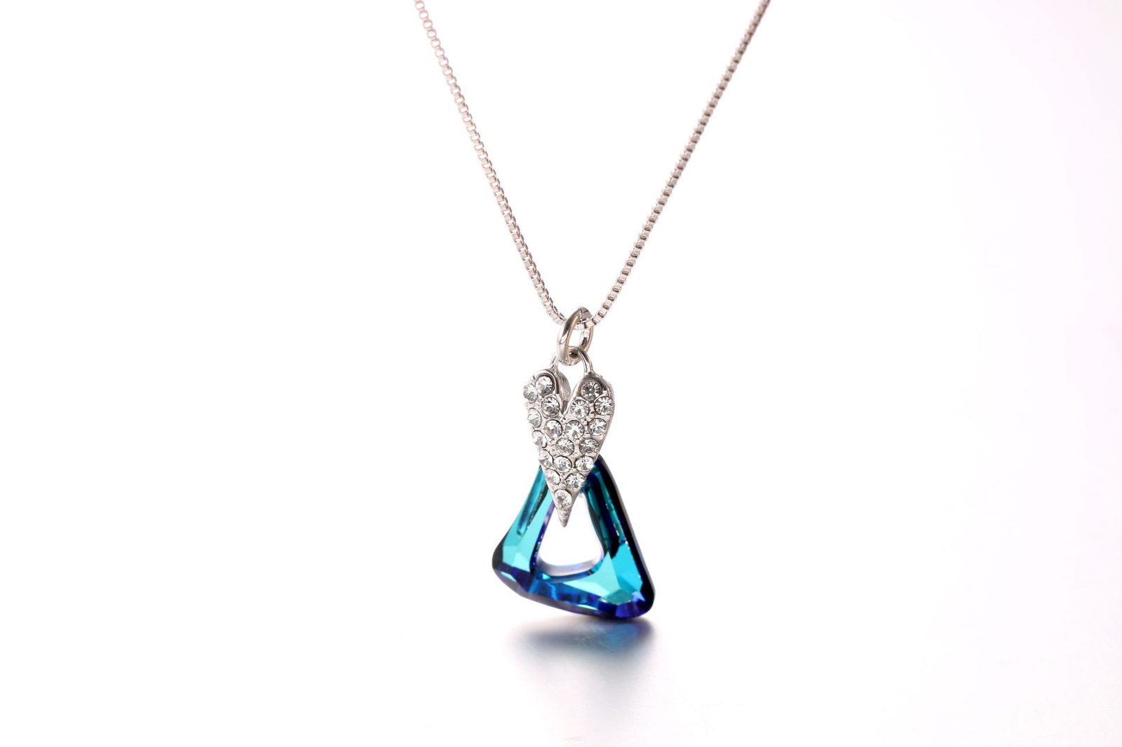 irregular hollow crystal necklace with geometric triangle pendant for women irregular hollow crystal necklace with geometric triangle pendant for women