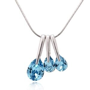 multi crystal pendant necklace austrian crystal necklace for women short clavicle chain