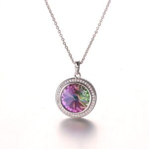 full diamond crystal pendant for women, colourfast austria crystal necklace