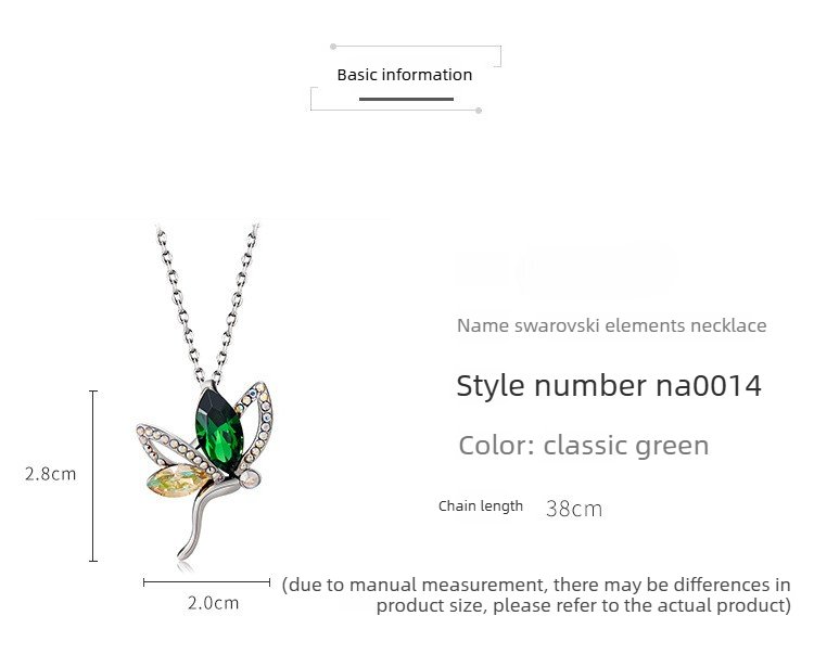 dragonfly crystal necklace with micro pavé pendant dragonfly crystal necklace with micro pavé pendant