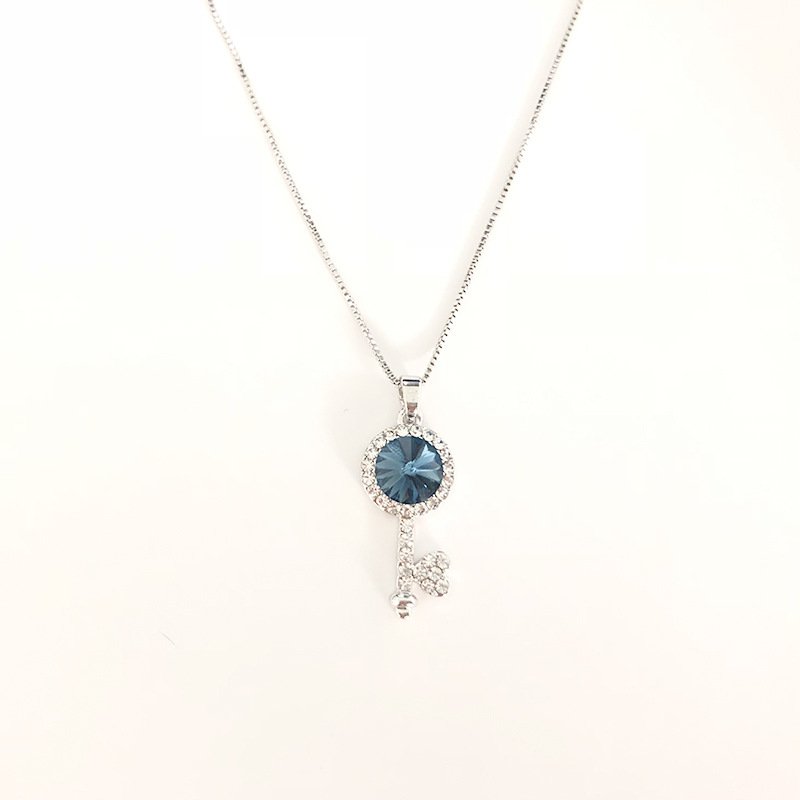 full diamond key necklace for women, crystal pendant necklace, collarbone chain full diamond key necklace for women, crystal pendant necklace, collarbone chain