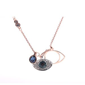 evil eye necklace for women austrian zircon pendant collarbone chain