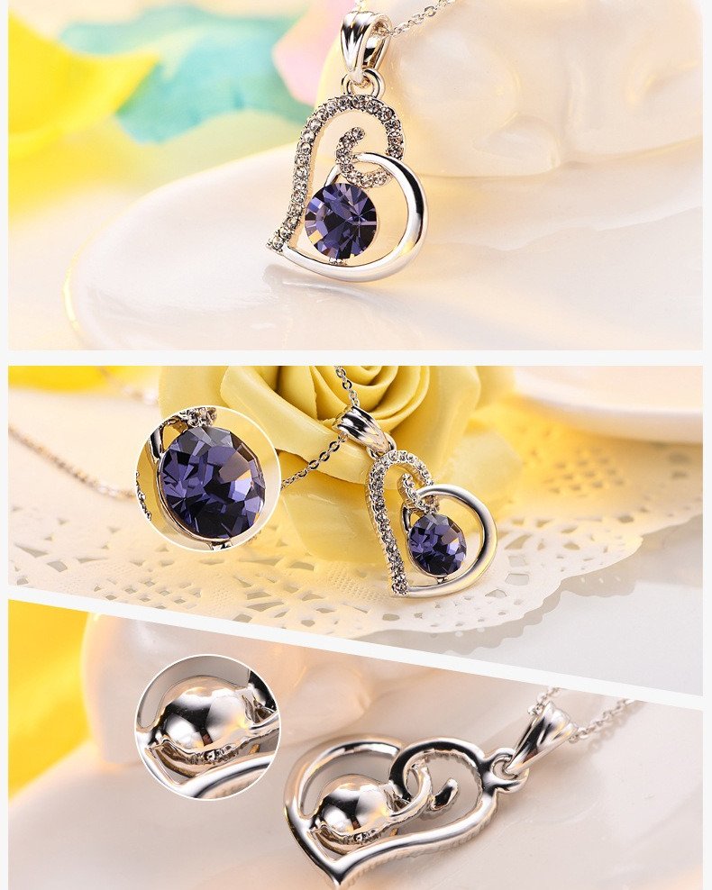 single minded hollow crystal pendant heart necklace single minded hollow crystal pendant heart necklace