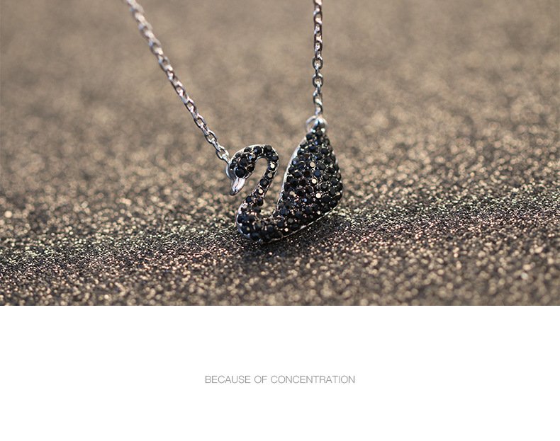 swan crystal necklace pendant choker swan crystal necklace pendant choker