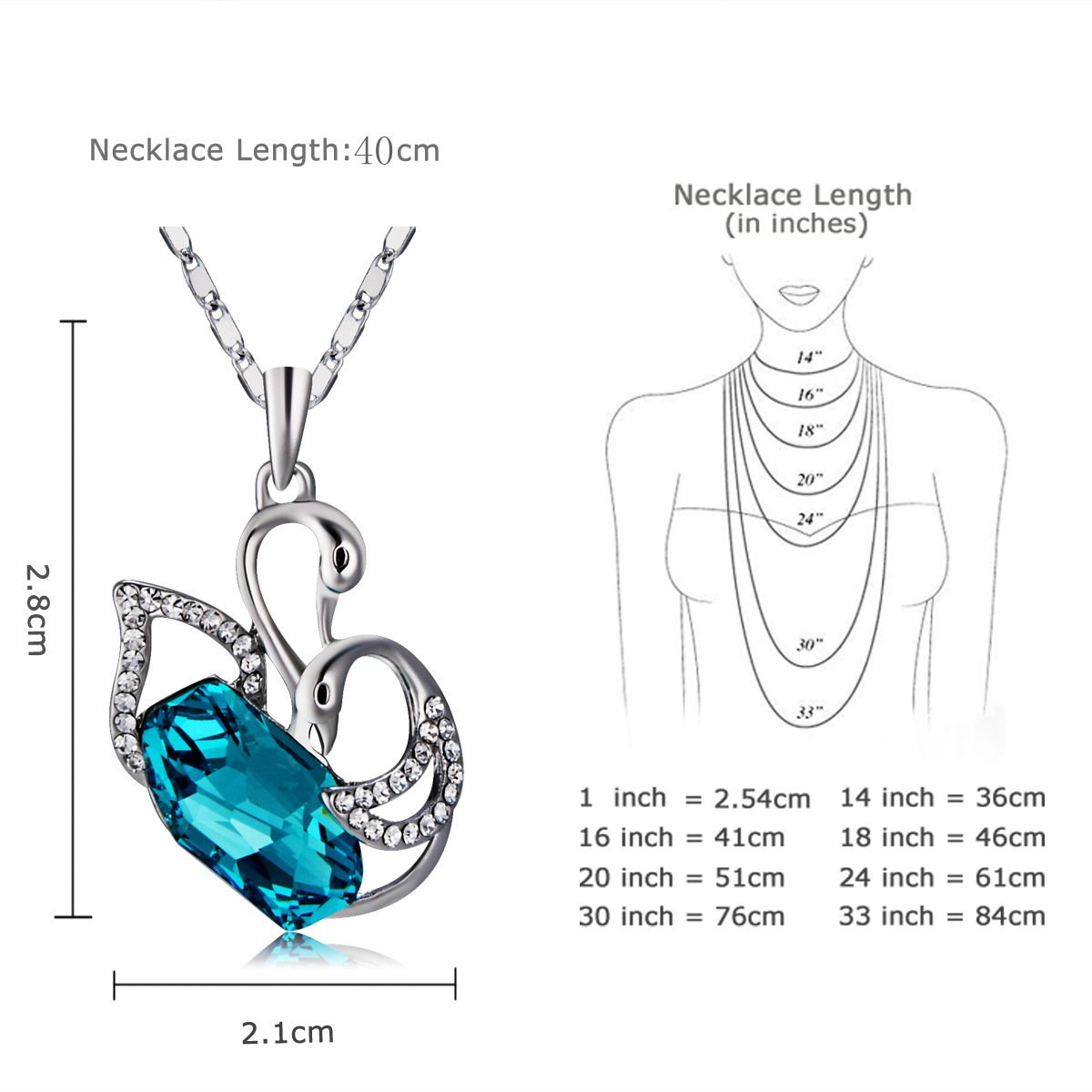double swan crystal necklace austrian element crystal swan pendant double swan crystal necklace austrian element crystal swan pendant
