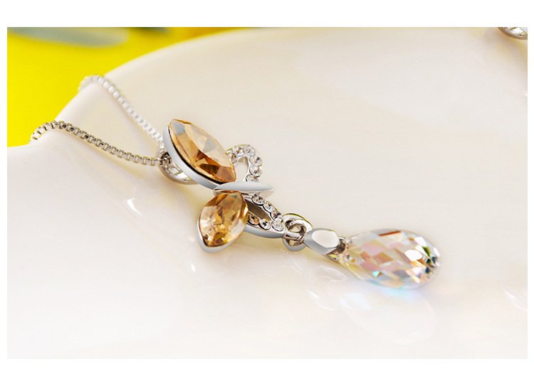 butterfly crystal pendant necklace choker butterfly crystal pendant necklace choker