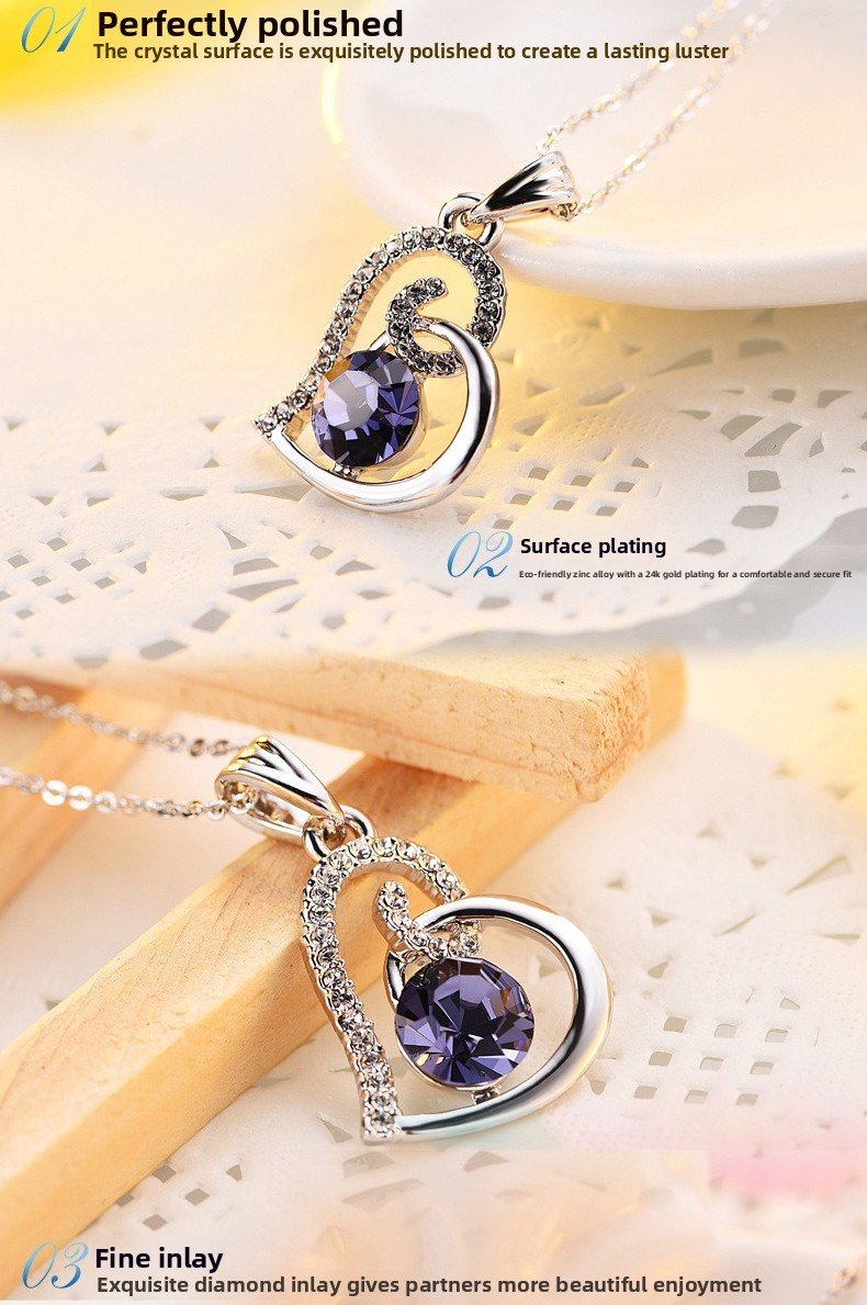 single minded hollow crystal pendant heart necklace single minded hollow crystal pendant heart necklace