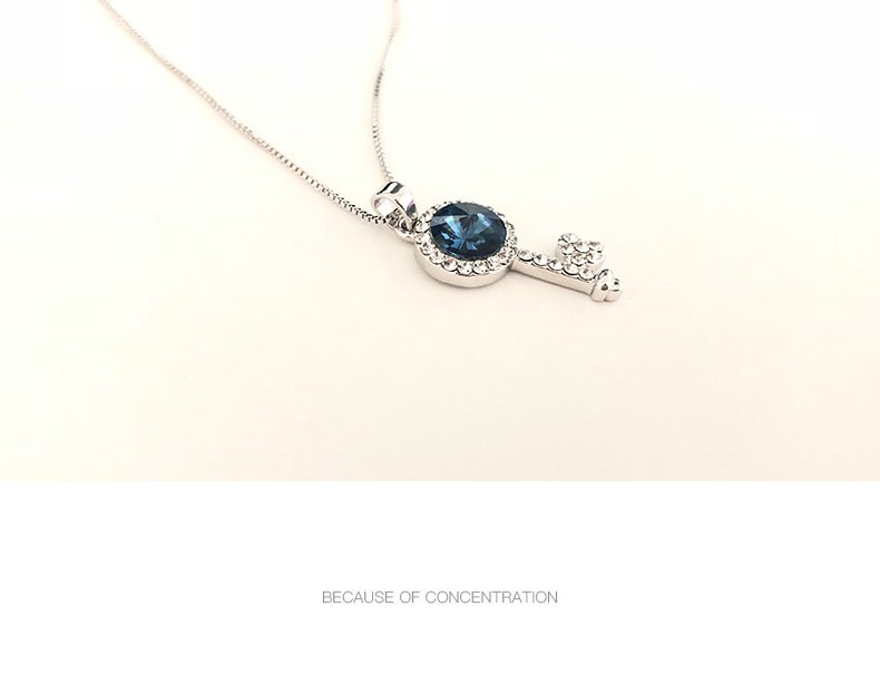 full diamond key necklace for women, crystal pendant necklace, collarbone chain full diamond key necklace for women, crystal pendant necklace, collarbone chain