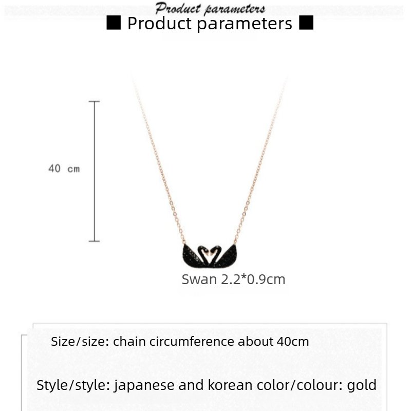 double swan pendant necklace in rose gold, non fading short collarbone chain double swan pendant necklace in rose gold, non fading short collarbone chain