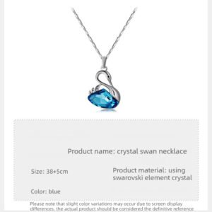 crystal swan necklace fashion design jewellery swan pendant necklace