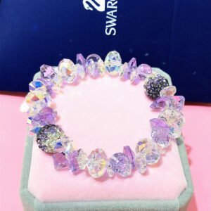 austrian crystal bracelet with fully studded gradient diamond balls