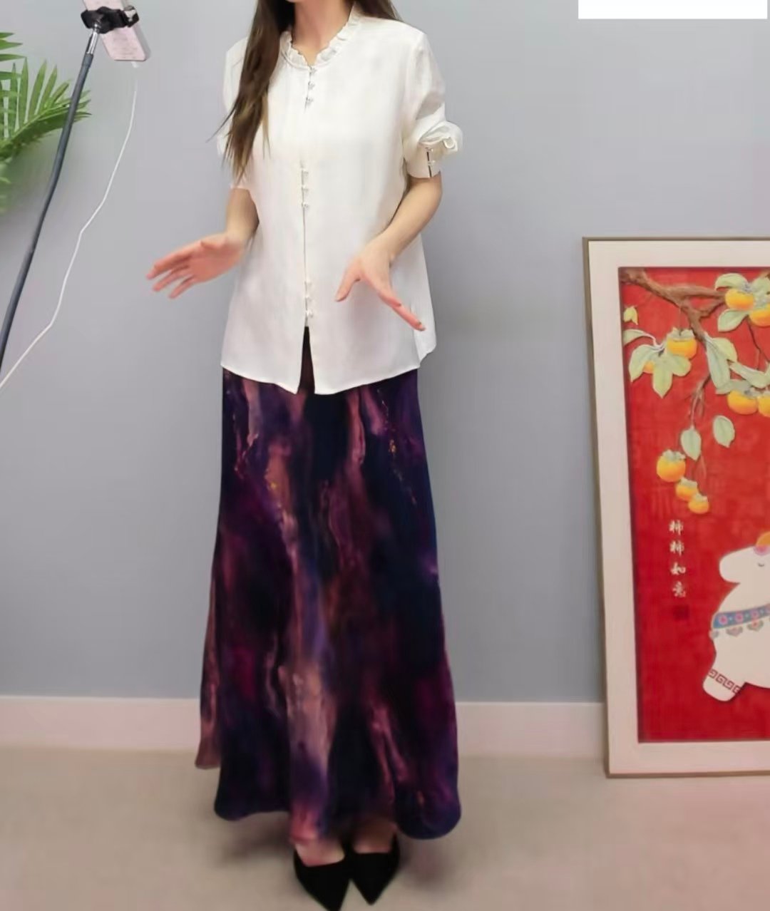 large flared silk floral organza fish tail skirt, gradient lengthened oblique cut slim fit mulberry silk formal skirt for spring (复制) large flared silk floral organza fish tail skirt, gradient lengthened oblique cut slim fit mulberry silk formal skirt for spring (复制)