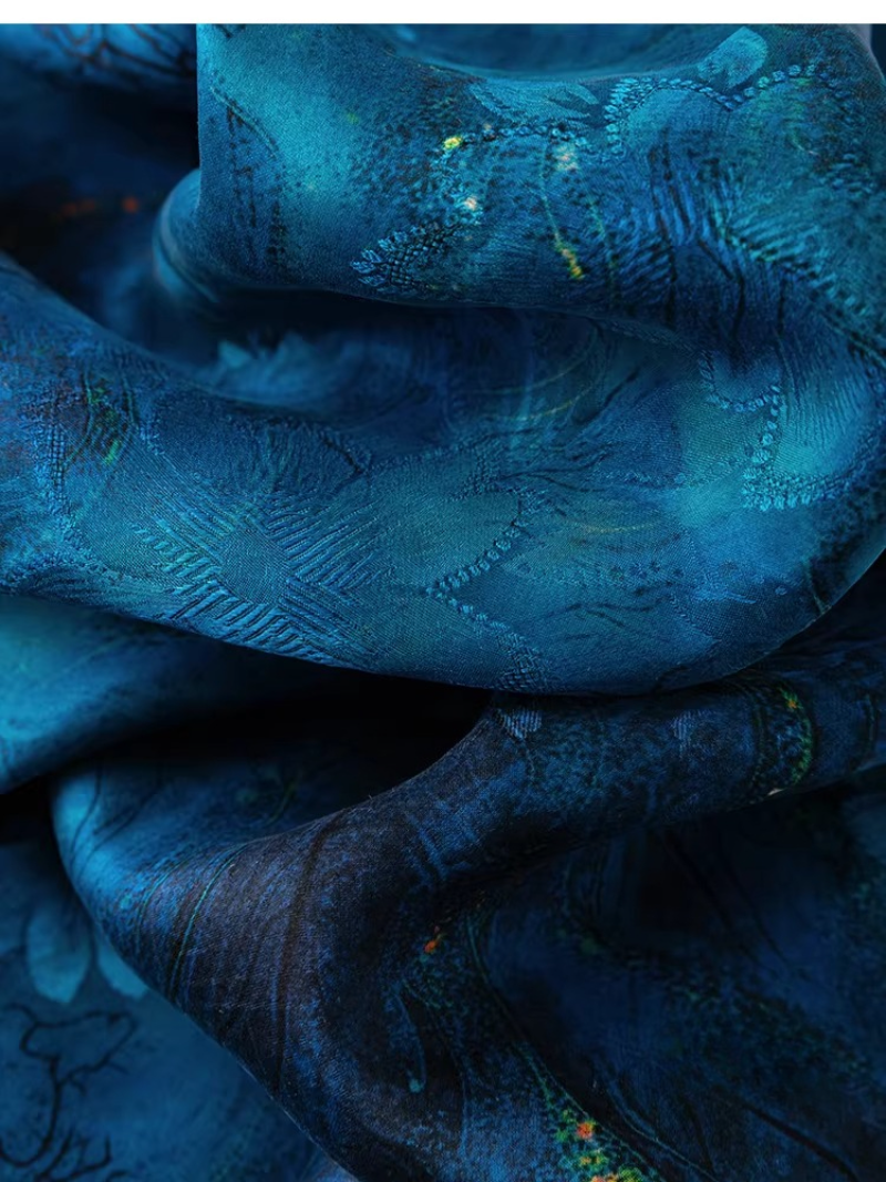 large flare silk floral organza fishtail skirt with extended bias cut, slim fit mulberry silk blue dress half skirt large flare silk floral organza fishtail skirt with extended bias cut, slim fit mulberry silk blue dress half skirt